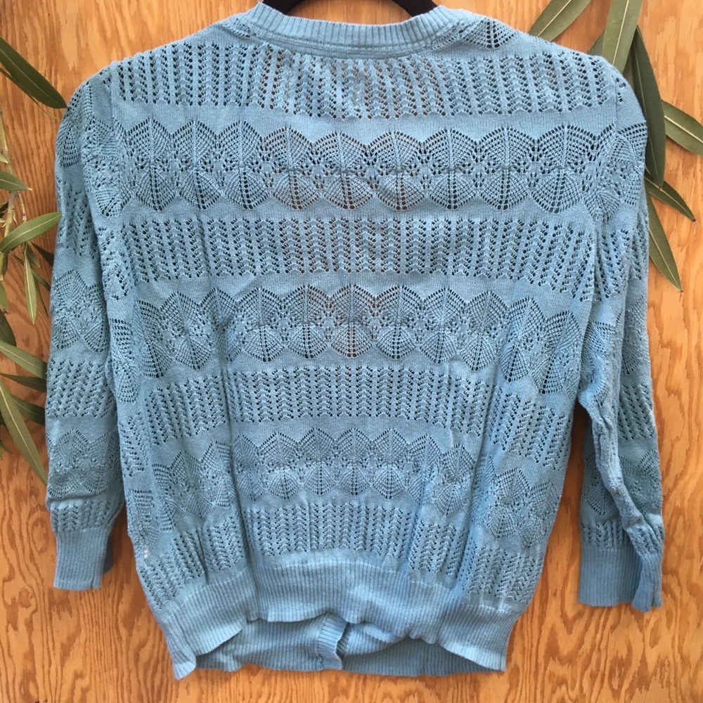 Blue knit cardigan sweater Sonoma Life + Style - Picture 4 of 4